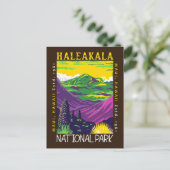 Nationaal park Haleakala Hawaii Verstoorde Vintage Briefkaart (Staand voorkant)