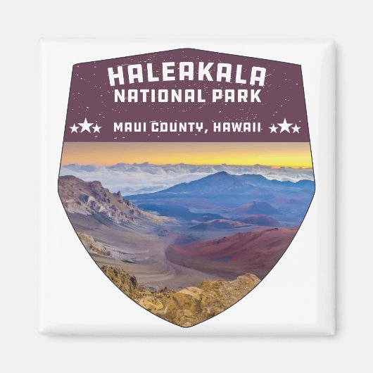 Nationaal Park Haleakala Hawaii Volcano Souvenir Magneet (Voorkant)