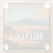 Nationaal park Haleakala Maui Hawaii Glazen Onderzetter (Achterkant)