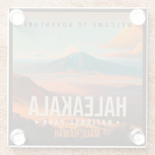 Nationaal park Haleakala Maui Hawaii Glazen Onderzetter (Achterkant)