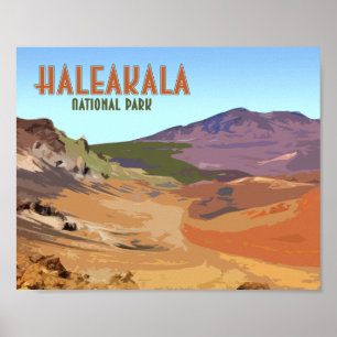 Nationaal park Haleakala Maui Hawaii Poster