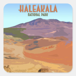 Nationaal park Haleakala Maui Hawaii  Vierkante Sticker