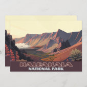 Nationaal park Haleakala Maui Volcano Kaart (Voorkant / Achterkant)