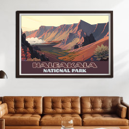 Nationaal park Haleakala Maui Volcano Poster
