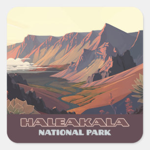 Nationaal park Haleakala Maui Volcano Vierkante Sticker