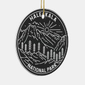 Nationaal park Haleakala  monoline Hawaii Keramisch Ornament (Rechts)