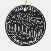 Nationaal park Haleakala monoline Hawaii Keramisch Ornament (Voorkant)