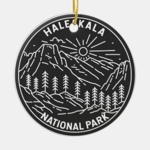 Nationaal park Haleakala  monoline Hawaii Keramisch Ornament