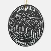 Nationaal park Haleakala  monoline Hawaii Keramisch Ornament (Links)