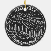 Nationaal park Haleakala  monoline Hawaii Keramisch Ornament (Achterkant)