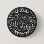 Nationaal park Haleakala  monoline Hawaii Ronde Button 5,7 Cm (Voorkant)