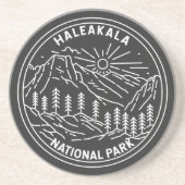 Nationaal park Haleakala monoline Hawaii Zandsteen Onderzetter (Voorkant)