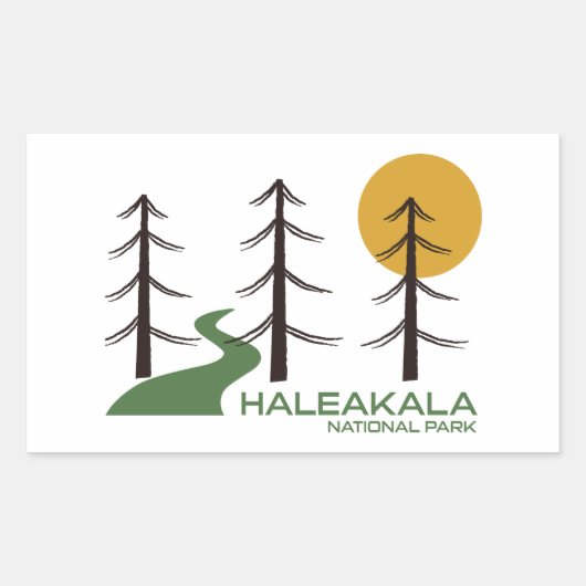 Nationaal Park Haleakala Rechthoekige Sticker (Voorkant)