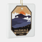 Nationaal park Haleakala Retro Emblem Keramisch Ornament (Rechts)
