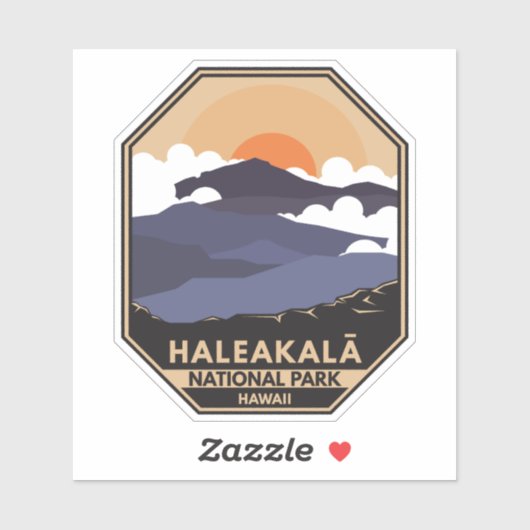 Nationaal park Haleakala Retro Emblem Sticker (Vel)