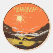 Nationaal park Haleakalā Ronde Sticker (Voorkant)