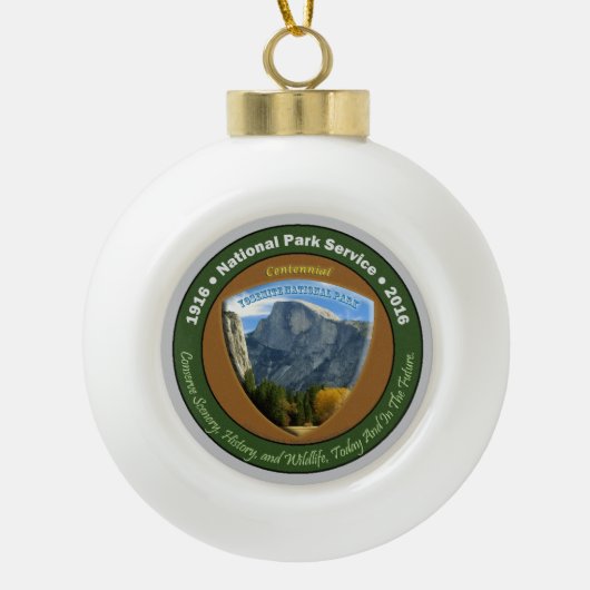 Nationaal park - halve kerst met speciale kerst keramische bal ornament (Voorkant)