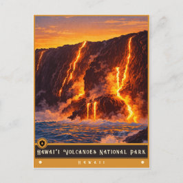 Nationaal park Hawaiʻi Volcanoes | Oude ansichtkaa Briefkaart