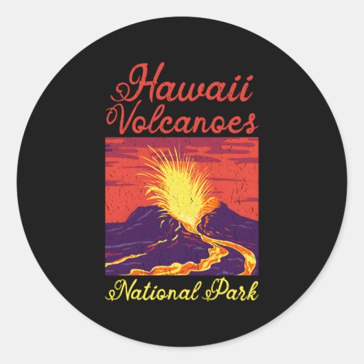Nationaal park Hawaï Volcanoes National Park Ronde Sticker (Voorkant)