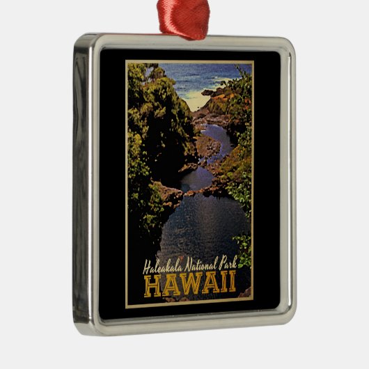 Nationaal Park Hawaii Metalen Ornament (Rechts)