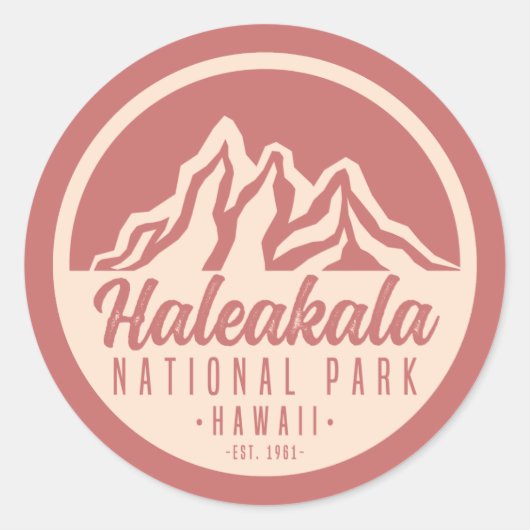 Nationaal Park Hawaii Ronde Sticker (Voorkant)