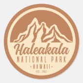 Nationaal Park Hawaii Ronde Sticker (Voorkant)