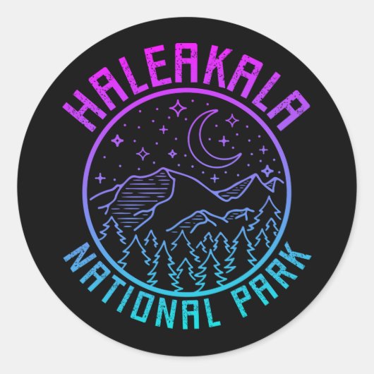 Nationaal Park Hawaii USA Ronde Sticker (Voorkant)