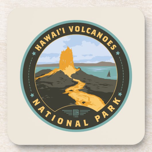 Nationaal park Hawaii Volcanoes Bier Onderzetter (Voorkant)