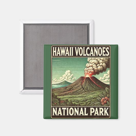 Nationaal park Hawaii Volcanoes Magneet (Voorkant / Achterkant)