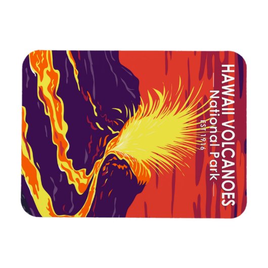 nationaal park Hawaii Volcanoes Magneet (Horizontaal)