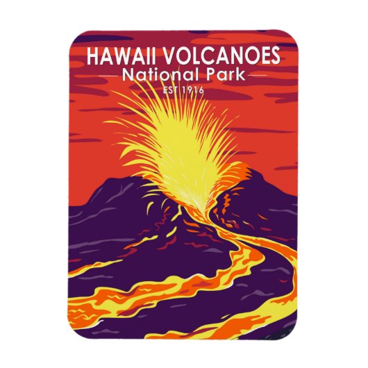  nationaal park Hawaii Volcanoes Magneet (Verticaal)
