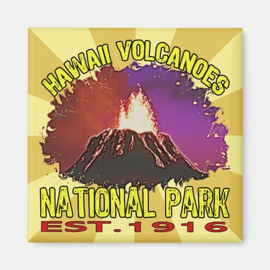 Nationaal park Hawaii Volcanoes Magneet (Voorkant)