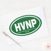 Nationaal park Hawaii Volcanoes Ovale Sticker (Envelop)