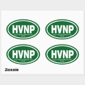 Nationaal park Hawaii Volcanoes Ovale Sticker (Vel)