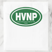 Nationaal park Hawaii Volcanoes Ovale Sticker (Tas)