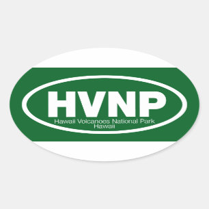 Nationaal park Hawaii Volcanoes Ovale Sticker
