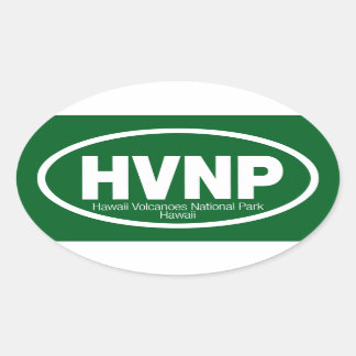 Nationaal park Hawaii Volcanoes Ovale Sticker