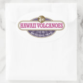 Nationaal park Hawaii Volcanoes Ovale Sticker (Tas)