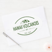Nationaal park Hawaii Volcanoes Ovale Sticker (Envelop)