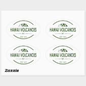 Nationaal park Hawaii Volcanoes Ovale Sticker (Vel)
