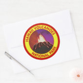 Nationaal park Hawaii Volcanoes Ronde Sticker (Envelop)
