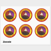 Nationaal park Hawaii Volcanoes Ronde Sticker (Vel)