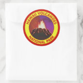 Nationaal park Hawaii Volcanoes Ronde Sticker (Tas)