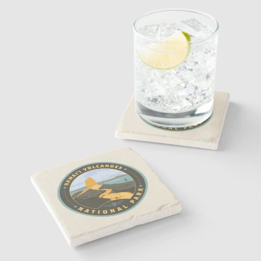 Nationaal park Hawaii Volcanoes Stenen Onderzetter (Zijkant)