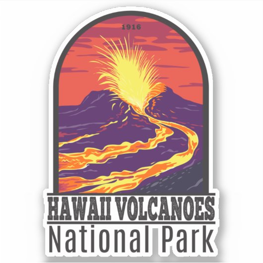  nationaal park Hawaii Volcanoes Sticker (Voorkant)