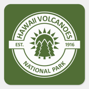 Nationaal park Hawaii Volcanoes Vierkante Sticker