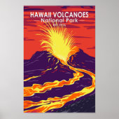 Nationaal park Hawaii-vulkanen vintage poster (Voorkant)