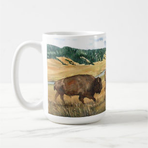 Nationaal Park Hayden Valley Bison Yellowstone Koffiemok