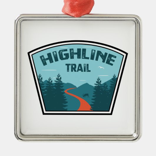 Nationaal park Highline Trail Glacier Metalen Ornament (Voorkant)