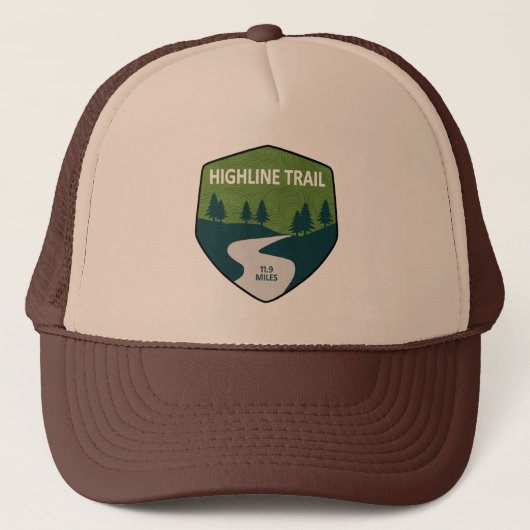 Nationaal park Highline Trail Glacier Trucker Pet (Voorkant)